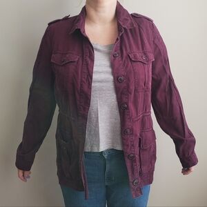 GAP Women's Burgundy Utility Jacket